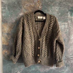 Large Vintage Shetland Wool Carroll Reed Cardigan